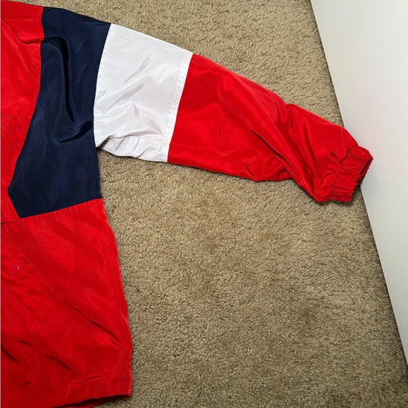 Red Colorblock Windbreaker - Picture 3 of 5